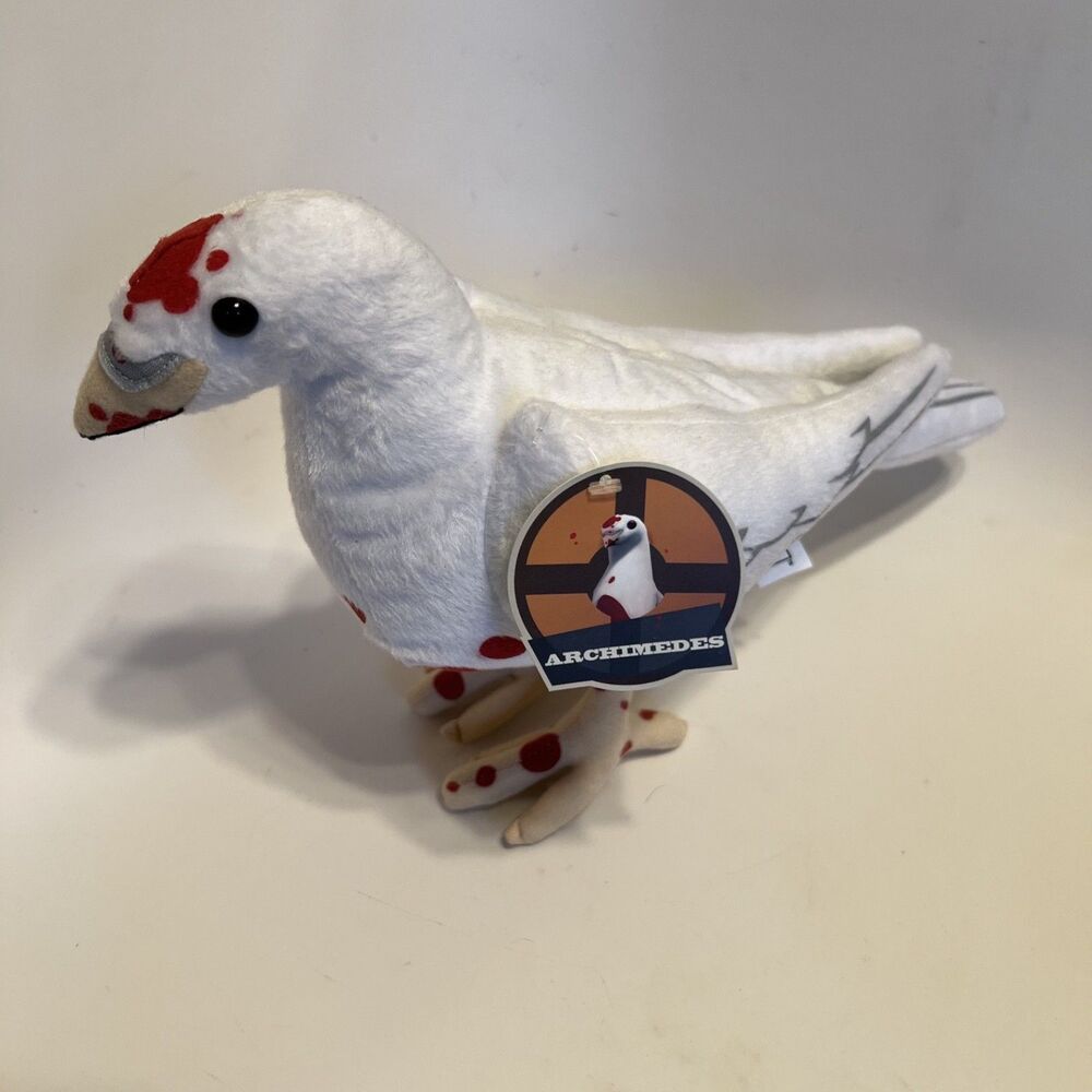 Team Fortress 2 Archimedes Dove Plush TF2 Mann Co. Tag RARE HTF Has Tag
